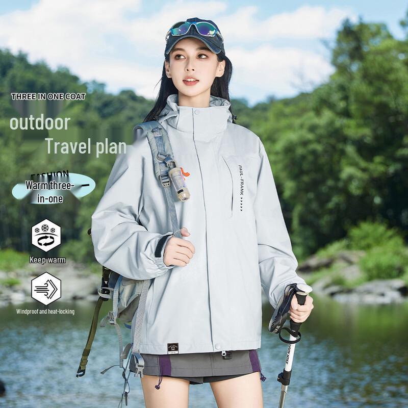 Paul Frank Spring/Autumn 3-in-1 Outdoor Couple Jacket 3XL