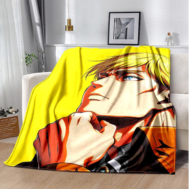 Erwin Levi Hange Flannel Blanket Soft Warm All-Season Throw, Design for Camping, Car Travel, Hiking Sofa, Bed, Office Perfect Gift for Parties