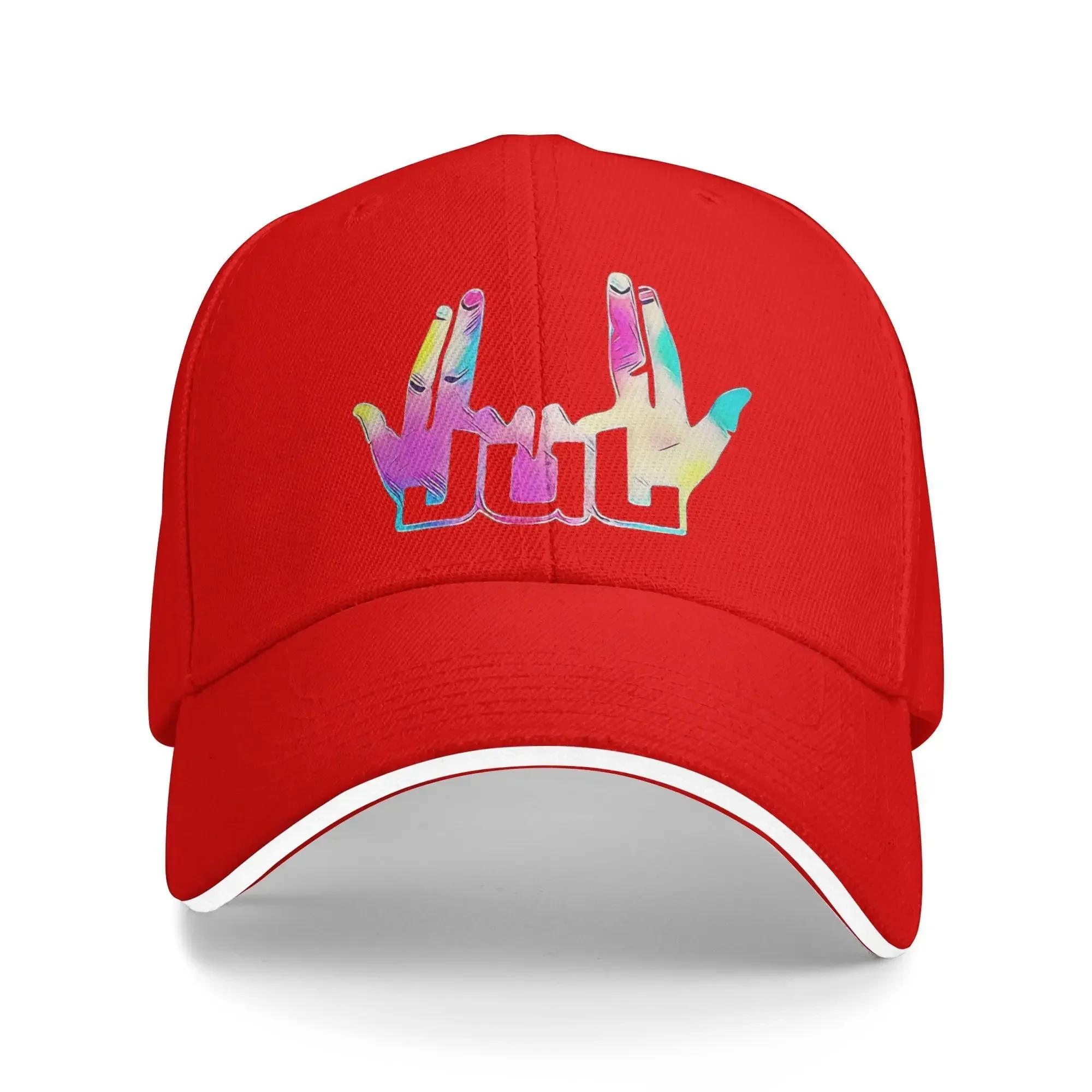 

Logo JUL Baseball Caps Casual Rapper Sandwich Cap Unisex Adjustable Caps Hat Travel Gift One Size