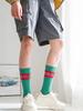 5 Pairs Men's Trendy Mid Length Socks Various Style Randomly Paired Fashionable Skateboard Socks High-quality Autumn Men's Socks