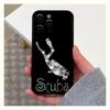 Scuba Diver  Diving Phone Case For Apple iPhone 15,14,13,12,11,Pro,X,XS,Max,XR,Plus,Mini Soft Black Cover