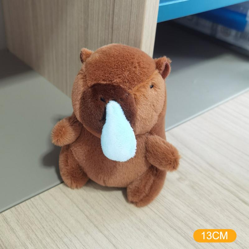 Cute Plush Capybara Keychain Cartoon Animals Toy Stuffed Soft Doll Plush Gift Kid Toys Doll Bag Hanging Ornaments Car Pendant