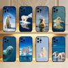 Polar Bear Master of the Arctic Phone Case For iPhone17,16,15,14,13,12 Plus,Max Soft Silicone Black Cover
