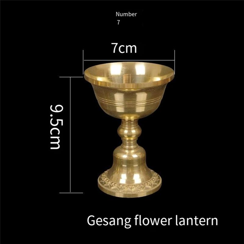 A03F-Hochzeitsbankett Heimtischdekoration Messing Kerzenhalter Serie Buddhistischer Tibetischer Lampenhalter Messing Butterlampe
