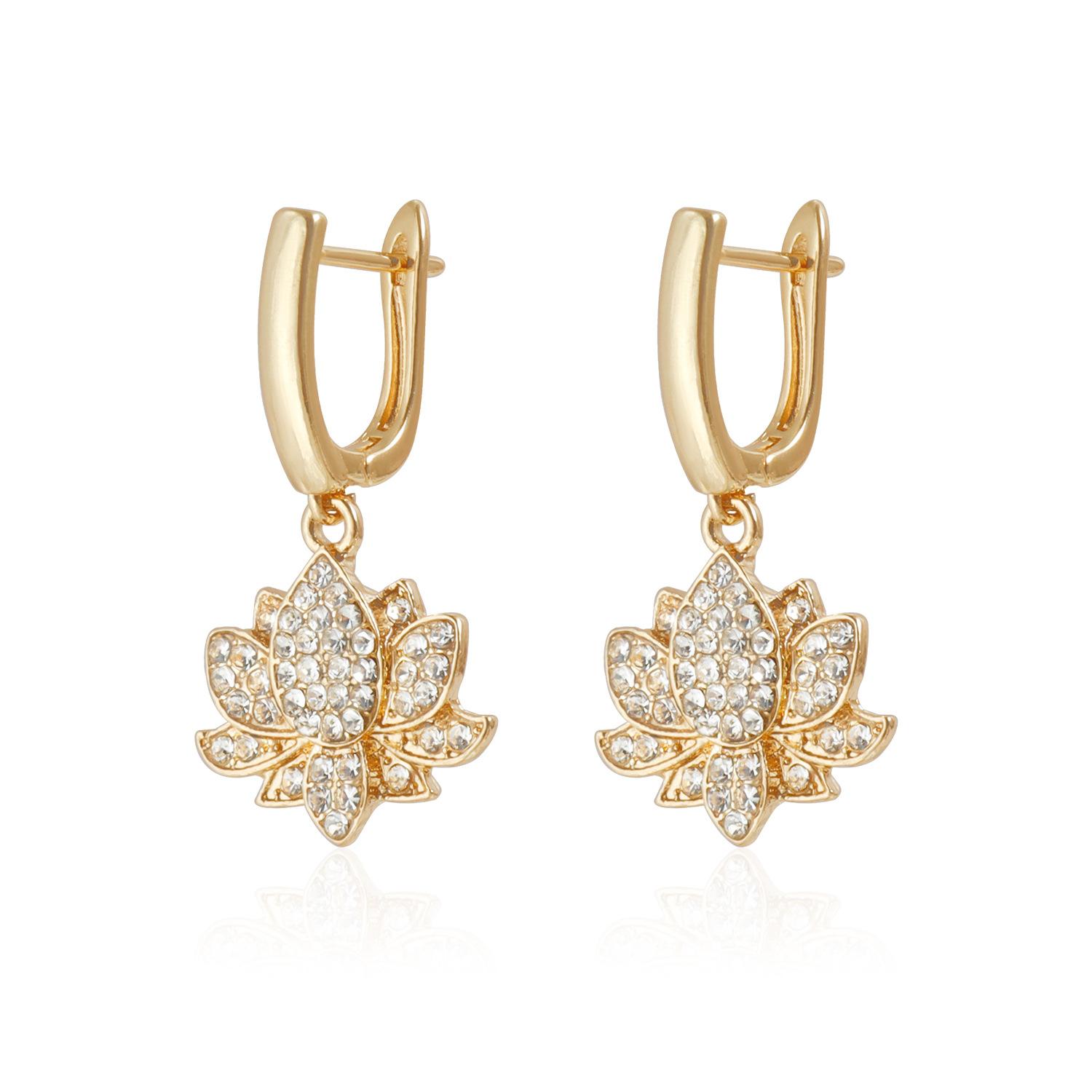 

Dark less delicate diamond-encrusted flower pendant fashion temperament collarbone chain necklace