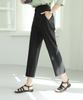 Ppaeppae Back Elastic Cut Semi-Baggy Stretch Slacks