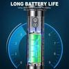 1800mAh Laser Lamp Beads LED Flashlight Type-C Charging Zoom Emergency Tactical Handheld Light Multi Functional Outdoor Hiking Camping