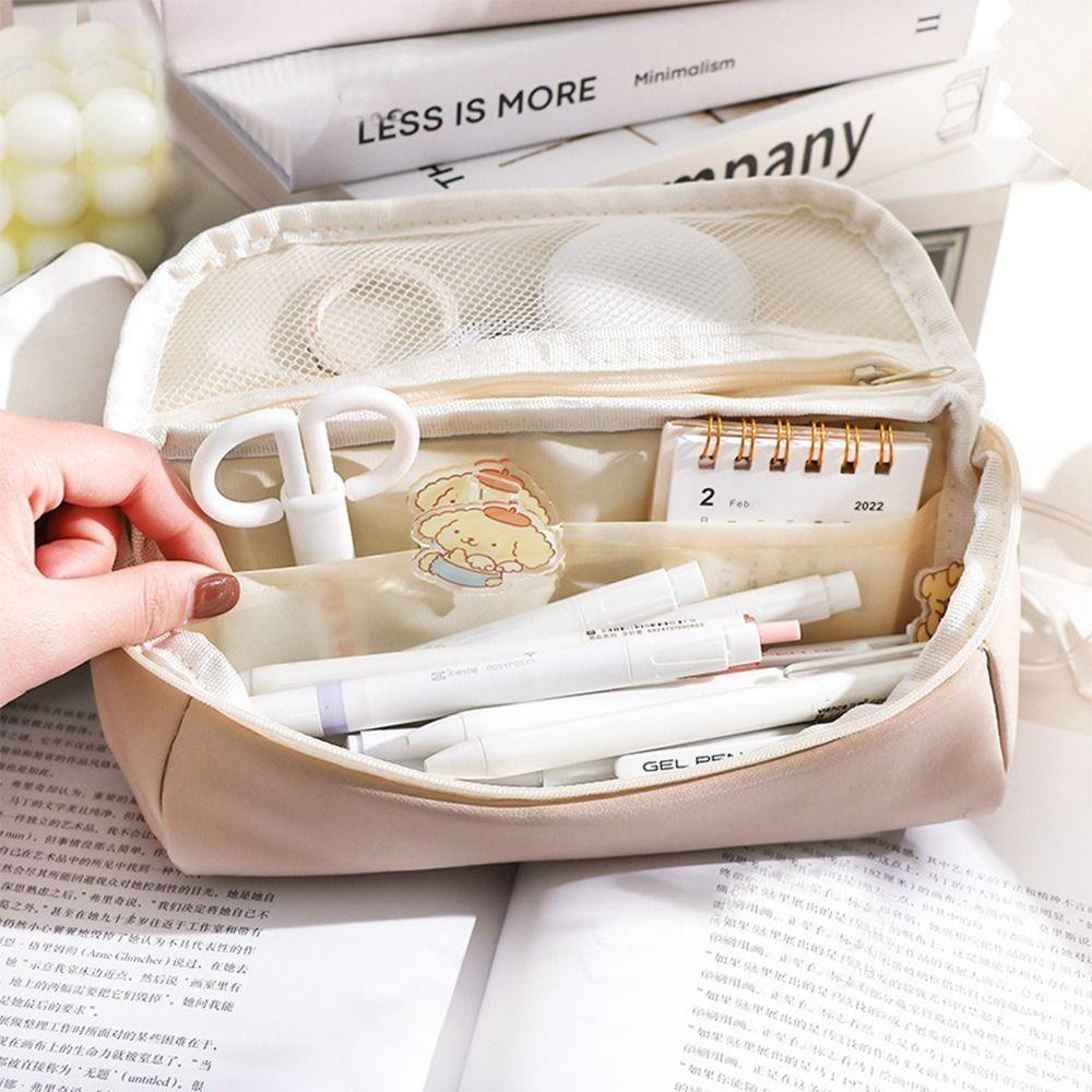 

Холст пеналы корейский стиль пенал держатель для карандашей настольная сумка для хранения канцелярские принадлежности сумка