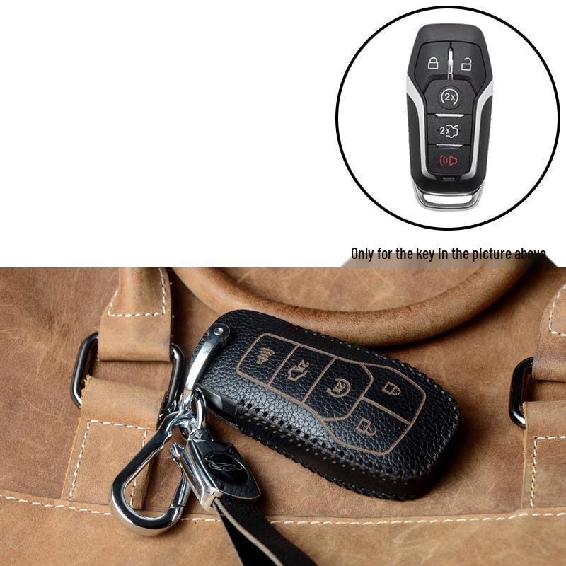 Cowhide Key Case for Lincoln MKX, MKZ, MKC, Taurus, and Mustang Explorer