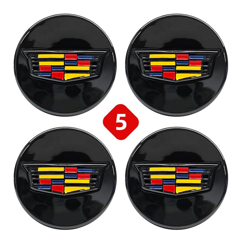 3D For Cadillac Escalade Deville CTS CT5 XT5 XTS XLR BLS SLS STS ATS 67mm 4pcs Car Wheel Center Hub Caps Cover Emblem Accessorie
