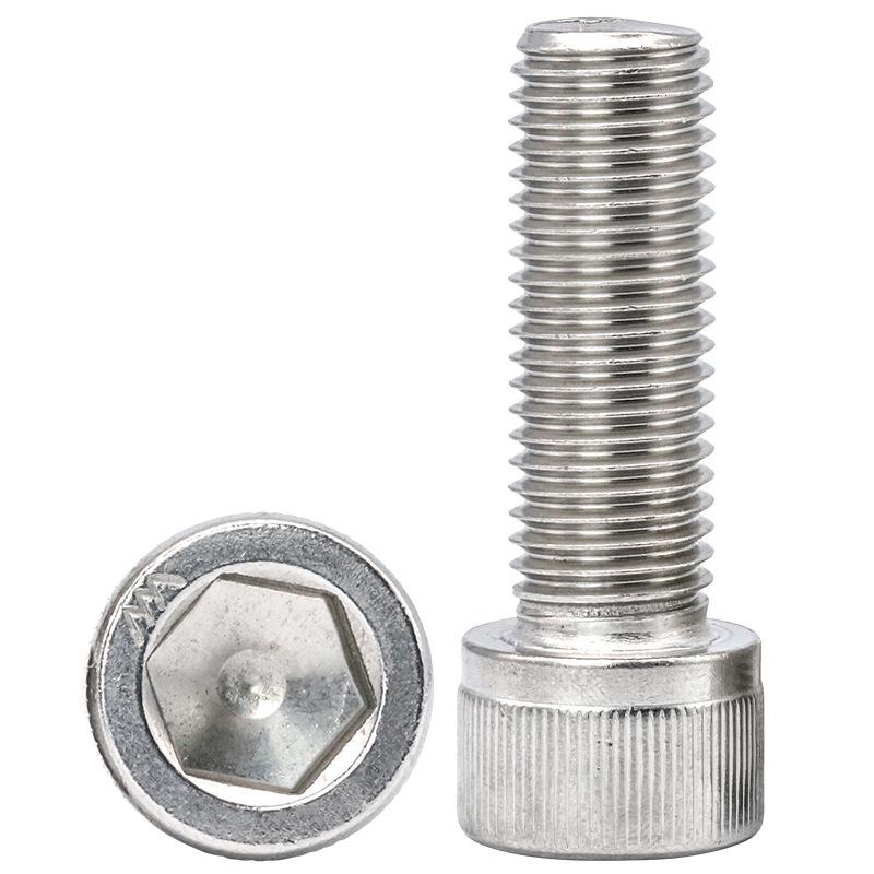 316 Stainless Steel Knurled Bolt Hex Socket Cap Screw M3-M10