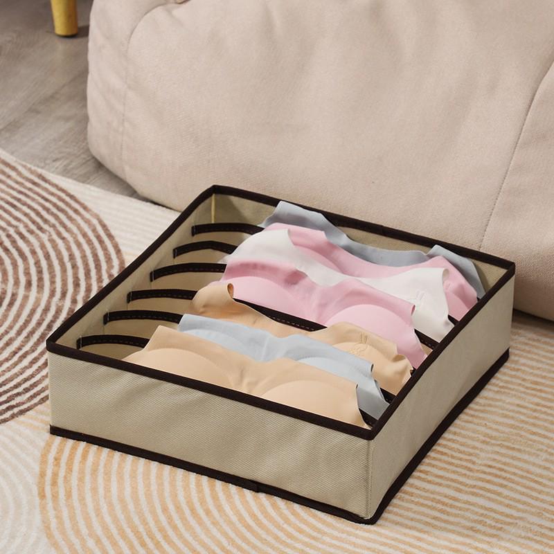 Stoff-Aufbewahrungsbox für Socken, Unterwäsche und BHs - Deckellos, Waschbar und Faltbarer Organizer