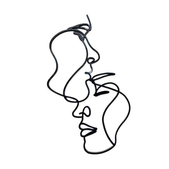 God abstrakt linje topper No Burr dekorere kaken Akryl 3D Minimalistisk bursdagskake