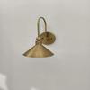 Modern Raw Brass Cone Wall Sconce – Handmade Minimalist Light Fixture