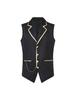 Vintage Chain-Decorated Sleeveless Tailcoat Vest