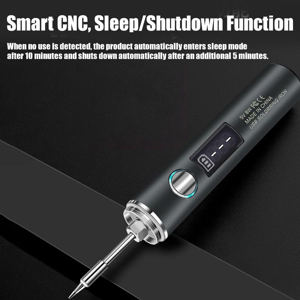Soldering Iron Kit 5 Settings Adjustment Digital Soldering Kit Digital Display Portable Welding Tools With Light For Component