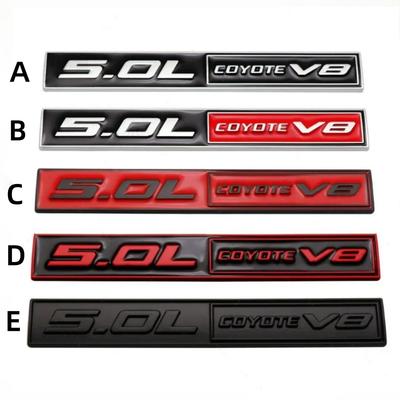 3D Metal 5.0L COYOTE V8 Rear Trunk Side Fender Emblem Badge Sticker Car Accessories For M Ustang 5.0 GT F150 FX4 Kuga MONDEO