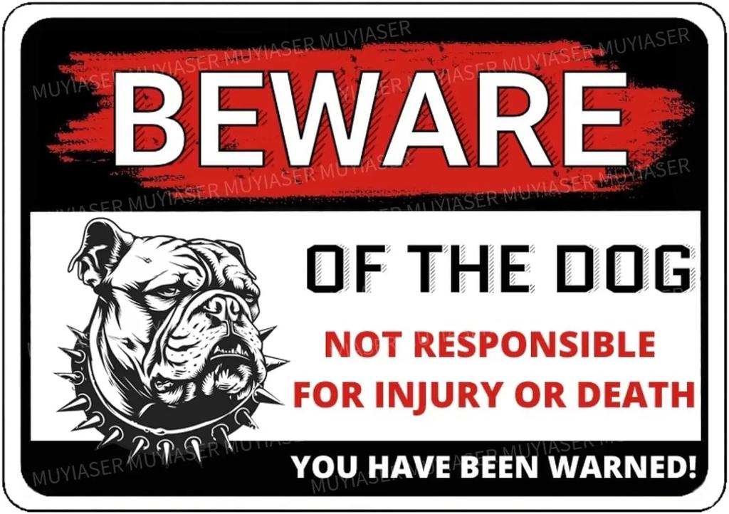 Beware of The Dog Rottweiler You Have Been Warned Aluminum Sign Outdoor Yard Warning Perfect for Fence Yard Home Dec