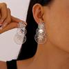 Fashion Irregular Hollow Lotus Leaf Dangle Earrings for Women Exquisit Long Tassel Stud Earrings Daily Commute Jewelry Wholesale