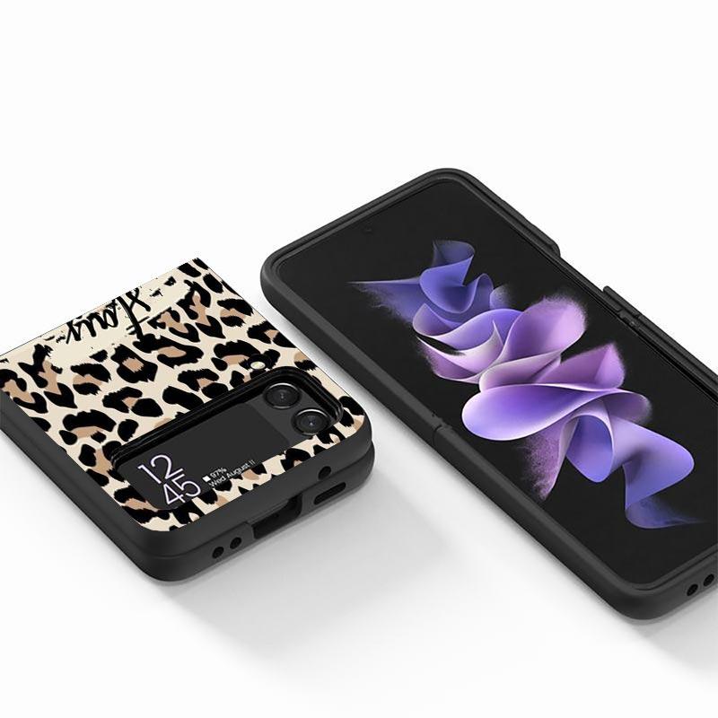 Leopard Print Z Flip 7 Phnoe Case For Samsung Z Flip 6 5 4 3 5G Galaxy ZFlip7 ZFlip4 ZFlip5 ZFlip6 ZFlip3 Phone Cover 4 Z Flip 7