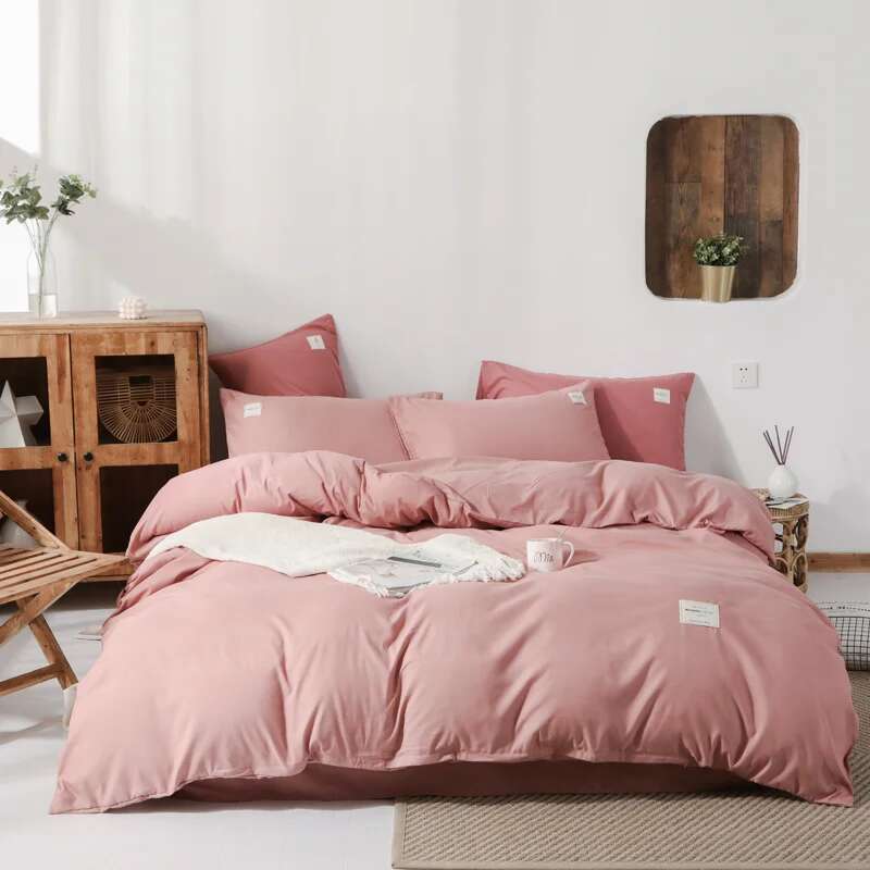 

Solstice Home Textile Solid Color Dark Green Bedding Sets Kids Teenage Bedlinen Queen Duvet Cover Pillow Cases Flat Bed Sheet Flat Bed Sheet&Single Cover 150X200