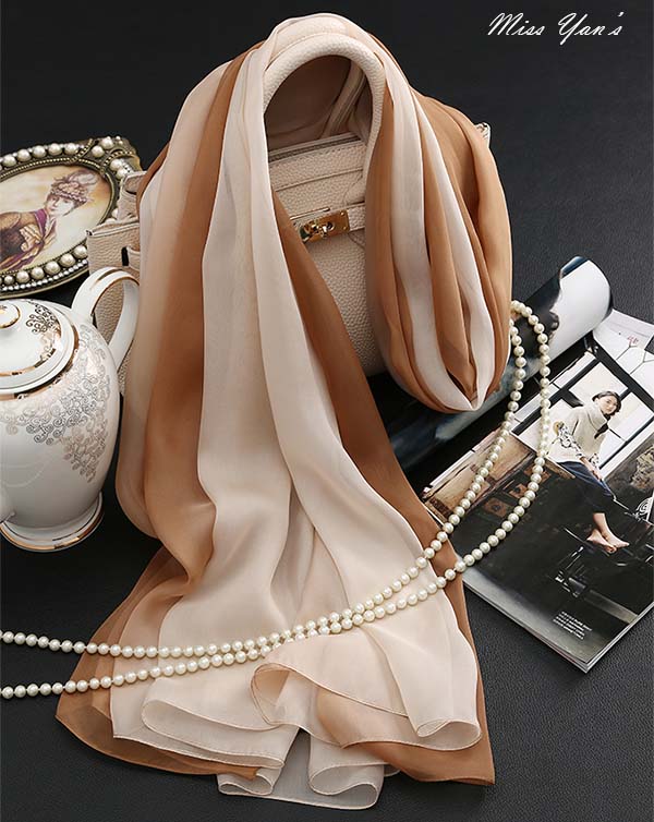 Fimtariah 100% Pure Silk Scarf Ladies New Hangzhou Silk Foulard Femme Real Silk Wraps for Women Print Shawls Vintage Scarves