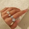 Bague trèfle à quatre feuilles pour femme Bague haut de gamme, ne se décolore pas, simple et polyvalente