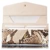 [VOICE] Align Anaconda Diamantina Women's Flap Long Wallet, Made with Italian Atema Leather, Elegant Python Embossed Design, Perfect for Improving