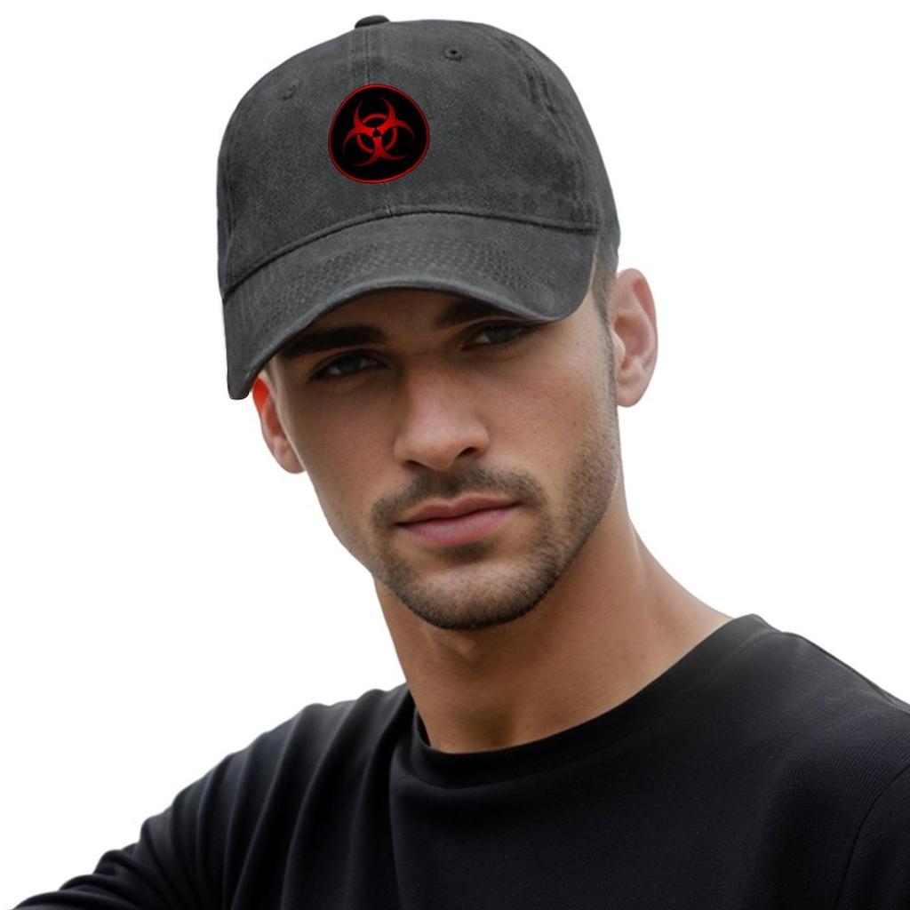 2026 Red Biohazard Symbol Baseball Cap Hip Hop Snapback Cap Hat Beach Golf Wear Women's Hats Men's