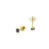 Boucles d'oreilles Luxenter en argent 925 avec zircons d'onyx finis or jaune 18K - Otieno
