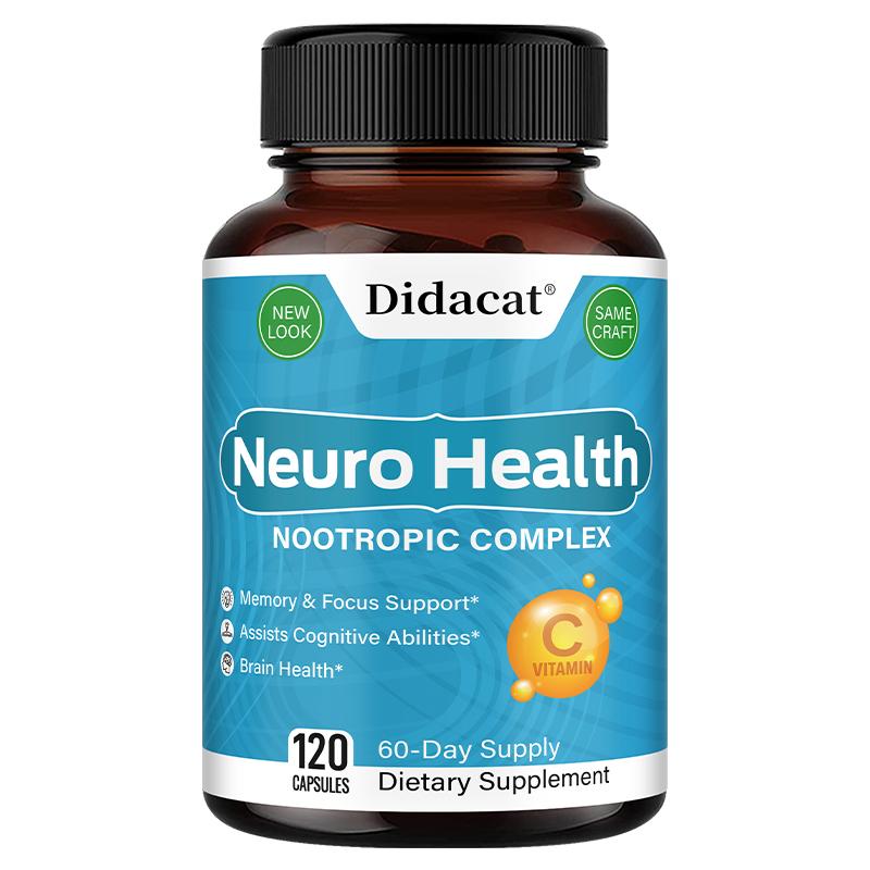 Neuro Health 120 Capsules Nootropic Complex for Memory and Focus Support 120PCS