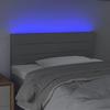 VidaXL Tête de Lit à LED Meuble de Chambre à Coucher Accessoire de Lit Simple Tête de Cadre de Lit Intérieur Gris Clair 3121742