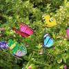 Single-Layer Butterfly Decorative Garden Stakes Home Decoration Vase Filling Garden Decoration Realistic 3D Butterfly Design