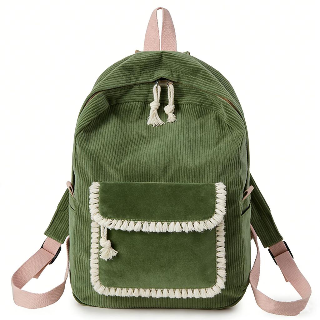 Schoolbag1011 new corduroy women's bag backpack Korean version fashion personalized backpack popular bag