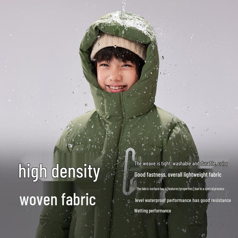 EBAER Kids' Hooded Mid-Length Padded Winter Jacket