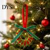 DIY-Stil Baumbehang Ornamente Handgefertigte Pfeifenreiniger Weihnachtsdekoration, Fertige Chenille-Stiele Kranz Bastelbedarf Kreative Partyartikel mit