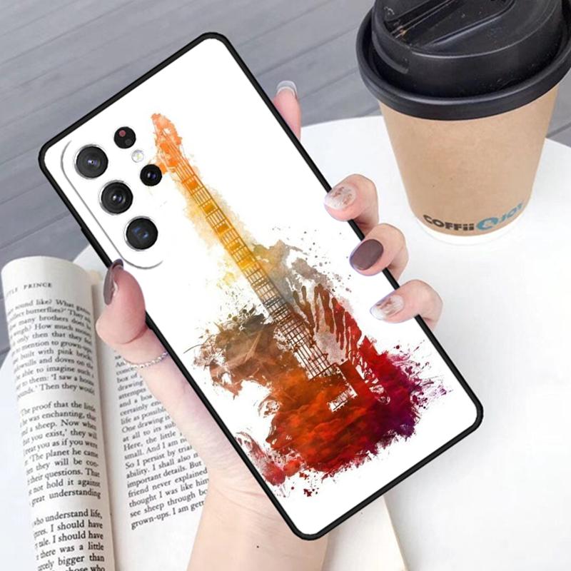 Rock Music Instrument Guitar phone case Cover For Samsung Galaxy S24 S25 Ultra S21 S22 Ultra S10E Note 10 Plus Note 20 FE S23