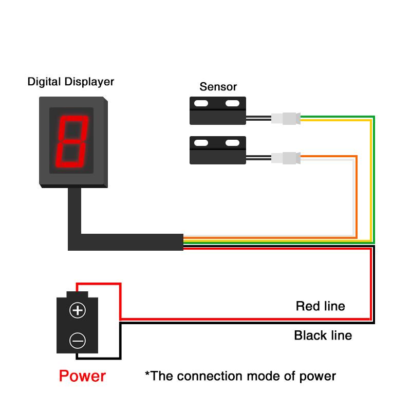 Alconstar Universell Starker Magnet Ultra dün Motorrad 6-Gang Digitaler Ganganzeiger Motorrad Display Schalthebel Sensor