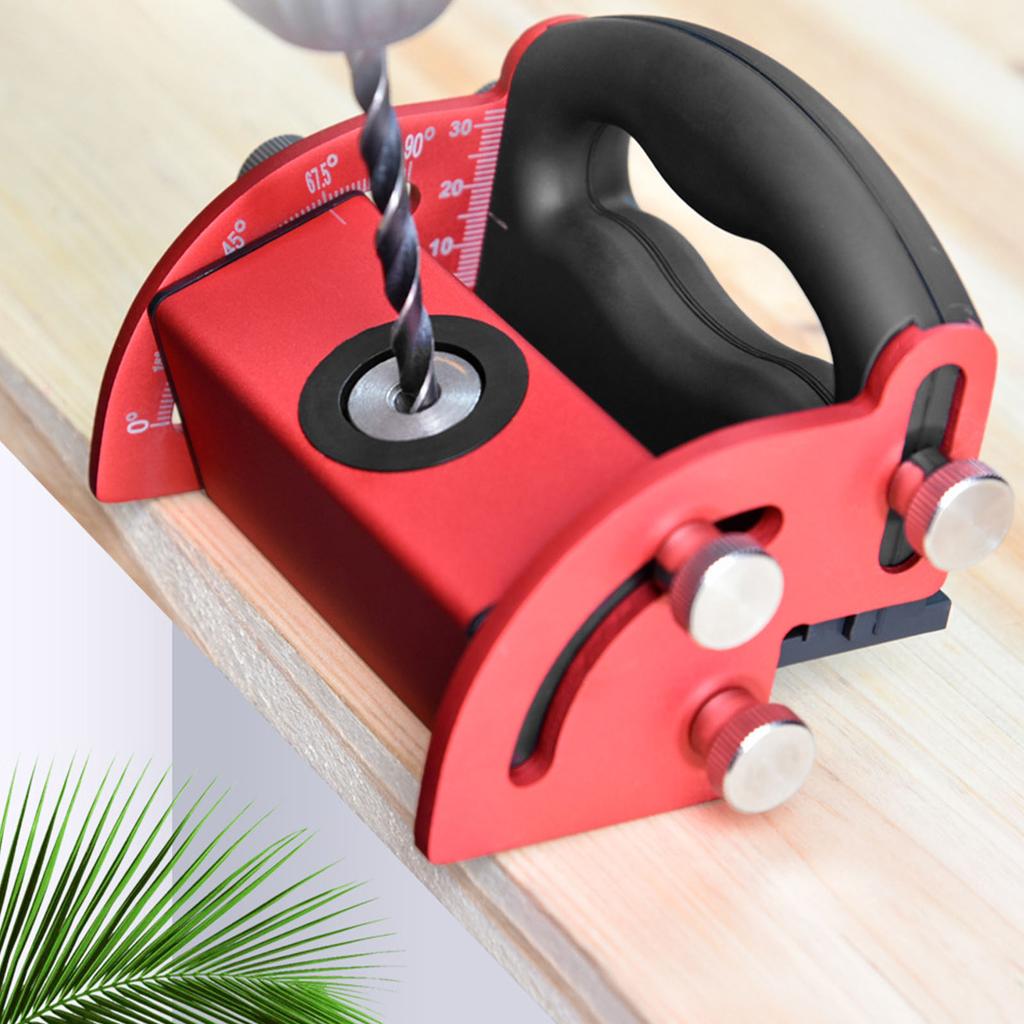 Woodworking Hole Locator Aluminum Alloy 0‑90 degrees Clear Scale Positioner for Inclined Hole