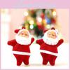 Charming Red Mini Santa Claus Figurines Collection Of Six For Christmas Decor