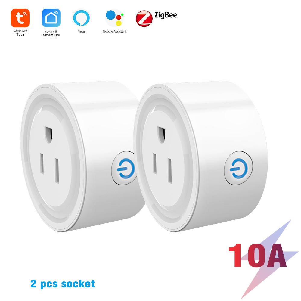 Priza Inteligentă Tuya Zigbee Mufă SUA Pentru Hub Gateway Casă Inteligentă Wireless Telecomandă Aplicație Funcționează Cu Alexa Google Home face Casa Mai Inteligentă