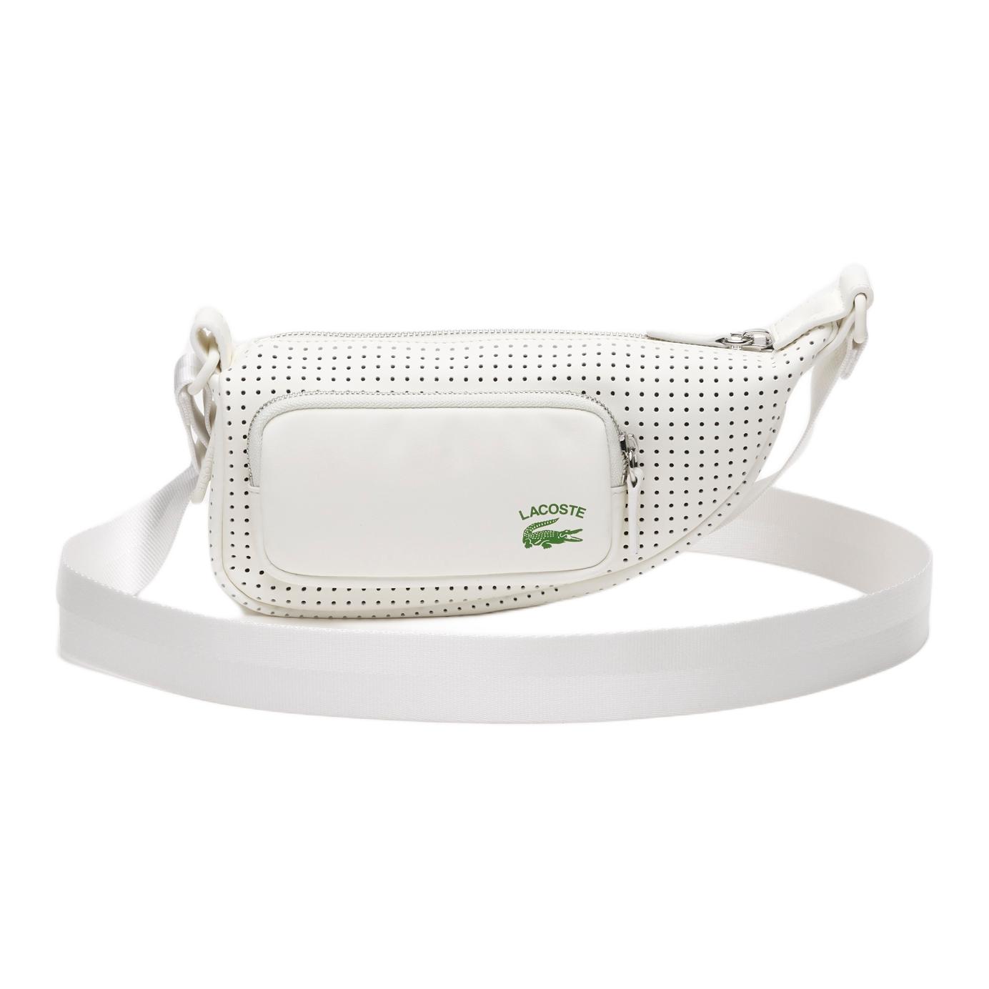 

Lacoste Logo Pattern Zipper Crossbody Shoulder Bag Small Unisex bags White NU4251ID-206239 White