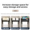 ABS Toilet Paper Holder No Drill Kitchen Storage Bathroom Accessories Self-Adhesive Wall Mounted Tissue Rack Paper Dispenser