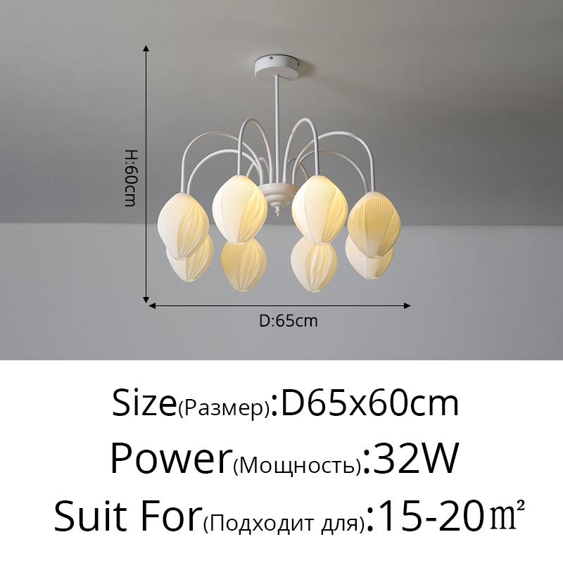 Modern Led Chandeliers Indoor Lighting Remote Dimming Green and White 6/8/9 Heads Pendant Lamp Living Room, Kitchen, Bedroom