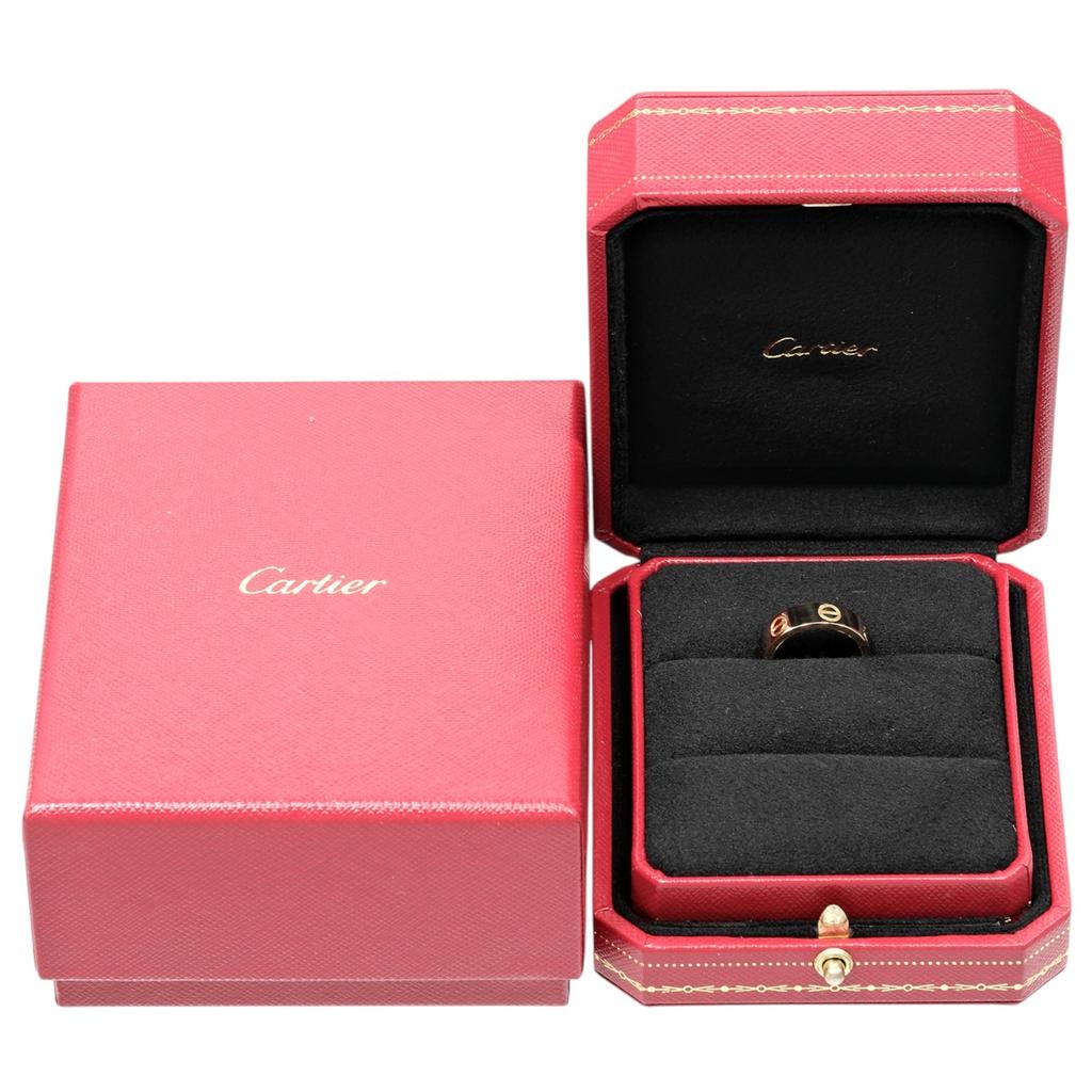 CARTIER Love Classic Model Ring K18 yellow gold #4.7(US Size) 6.38g Women Used