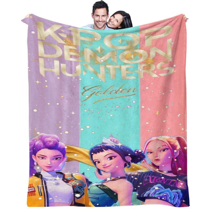 K-Pop Demon Hunters Blanket Super Warm Comfortable Flannel Throw Blanket Fan Gifts for Home Leisure Camping Travel