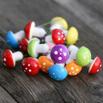 Champignons artificiels, 16 pièces, bonsaï de pâques, décor de Pot de fleur de jardin de printemps
