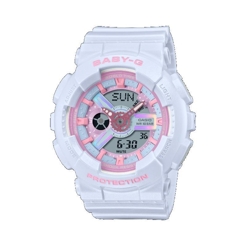 Casio Women's Blue Baby-G Resin 100M Water Resistant Analog Shock Resistant Quartz Watch Ba-110Fh-2A