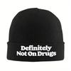 Definitely Not On Beanie Hats Funny Sarcastic Skullies Beanies Warm Men Women Caps Winter Funny Bonnet Hats Gift