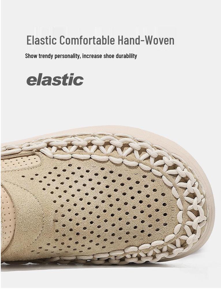 Men's Plus Size Breathable Mesh Sandals & Casual Old Beijing Running Dad Shoes